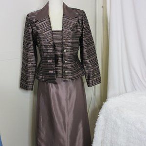 JS Collections Skirt Set Beaded Embroidered 3 Piece Formal Evening Size 6